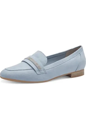 Marco Tozzi Damen Slipper mit Glitzer Vegan, Blau , 40 EU