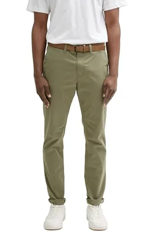 TOM TAILOR Herren 1027694 Slim Chino Hose, 10905-Tree Moss Green, 30W x 34L