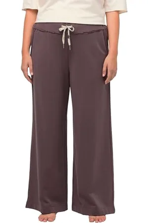 Ulla Popken Damen Cosy Loungewear Wide Pants Jogginghosen, , 40W x 32L