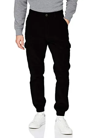 Urban classics Herren Corduroy Cargo Jogging Broek Hose, , S EU