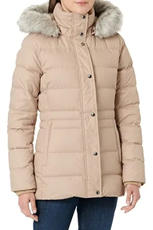 Tommy Hilfiger Damen Daunenjacke, Beige, XS