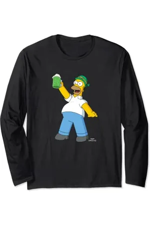 The Simpsons Homer Simpsons Green Beer St. Patrick’s Day Langarmshirt