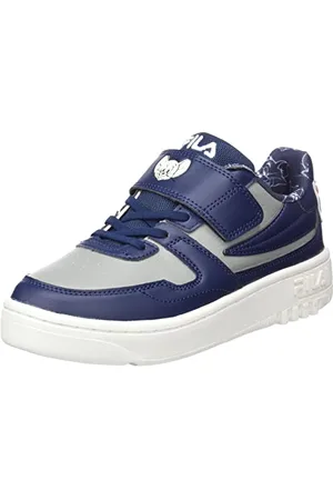 Fila WB FXVENTUNO Low Kids Sneaker, Navy-Tom Grey, 29 EU