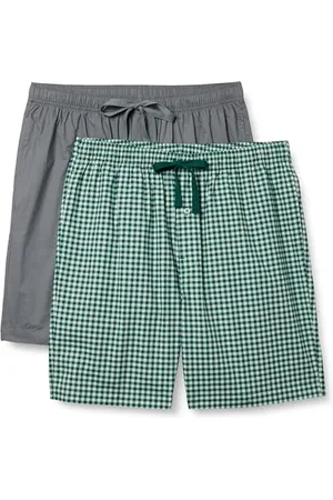 Amazon Herren Schlafanzug-Shorts aus Baumwollpopeline, 2er-Pack, , 3XL