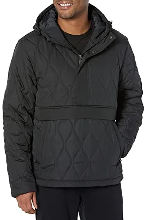 Amazon Herren Anorak-Steppmantel Mit Kapuze Und Viertelreißverschluss, , L