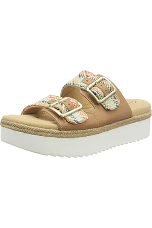 Clarks Damen Lana Beach Sandale, Natural/Tan, 40 EU