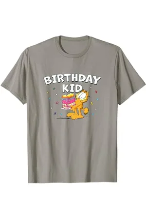 Garfield Birthday Kid Cake & Confetti Celebration Logo T-Shirt