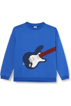 Green Cotton Jungen Hello Guitar Sweatshirt, , 128 EU