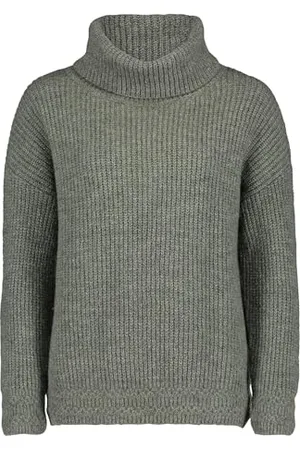 Cartoon Damen Basic-Pullover mit Turtle Neck Vert Foncé,44