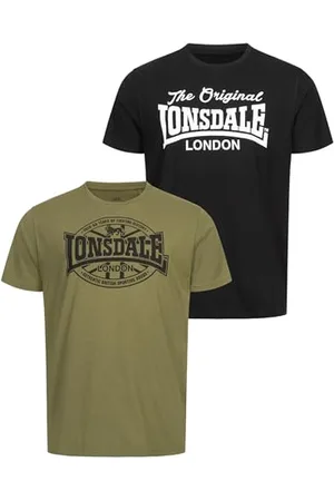 Lonsdale London Herren T-Shirt Normale Passform Doppelpack MORHAM 4XL 117432