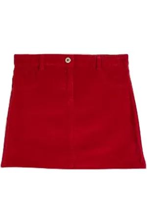 Koton Girls Velvet Skirt Ribbed Cotton Pocket Detail