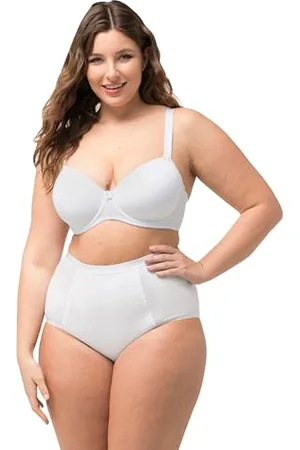 Ulla Popken Damen Bodyforming-Taillenslip, Satinblenden, Shapewear-Unterhose, , 42-44