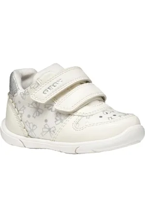 Geox Baby-Mädchen B ZAPITO Girl A Sneaker, White/Silver, 22 EU