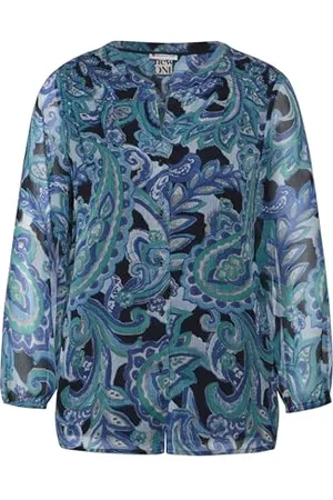Street one Damen Chiffon Bluse mit Muster 46