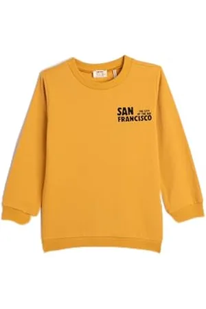 Koton Boys Sweatshirt Long Sleeve Crew Neck San Francisco Printed Detail
