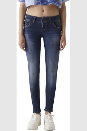 LTB LTB Damen Jeans Molly M Super Slim Fit - Blau - Morava Undamaged Wash Stretch, Größe:30W / 32L, Farbe: