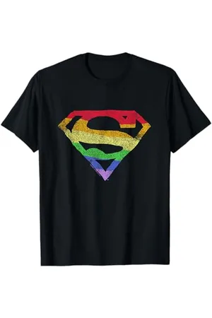 Superman Rough Rainbow Pride Logo T-Shirt