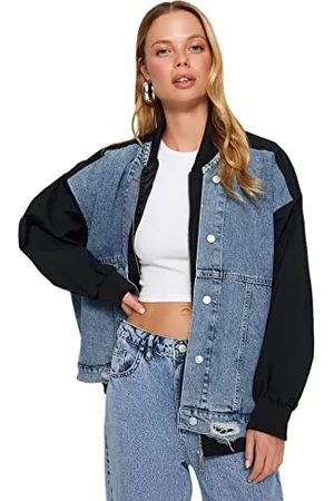Trendyol Damen Wohnung Langer Arm Plus Size Jacket, , M-L Große Größen EU