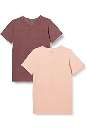 Minymo Unisex Kids Basic 33 SS (2-Pack) T-Shirt, Misty Rose, 110 (2er Pack)
