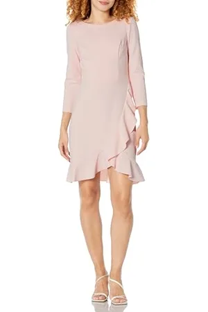 Tommy Hilfiger Damen Strukturiertes Scuba Crêpe Kleid, , 6
