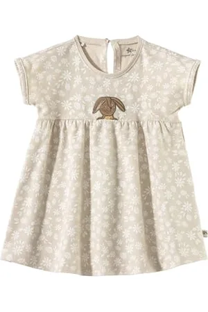 Sterntaler Babykleid Blumen Hase Happy für Mädchen - Babykleid aus Baumwolljersey mit Elasthan bedruckt mit Gänseblümchen - Kleid mit angeschnittene Ärmel - , 56