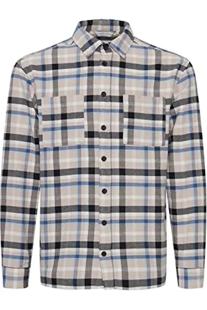 Casual Friday CFAugust Checked Overshirt Herren Freizeithemd Hemd Überhemd Hemdjacke Hemdkragen Brusttaschen Regular Fit Hochwertige Baumwoll-Qualität, Größe:XL, Farbe:Bijou Blue (183921)