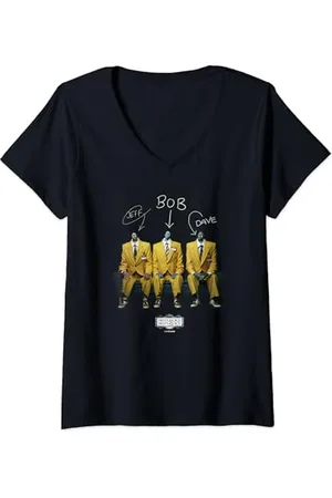 BEETLEJUICE Damen Shrinker Group T-Shirt mit V-Ausschnitt