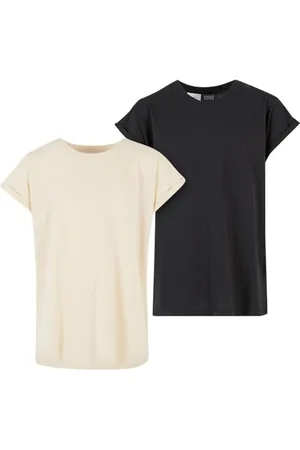 Urban classics Mädchen T-Shirt Girls Extended Shoulder Tee 2 Pack, 2er Pack T-Shirt für Mädchen, , 134/140