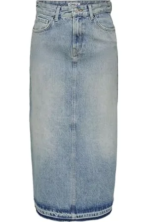 ONLY Damen Onlnelia Mw Maxi DNM Tint Skirt Dot Rock, /Detail:Tinted, 40