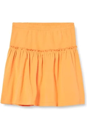 Green Cotton Alfa Rib Flared Skirt