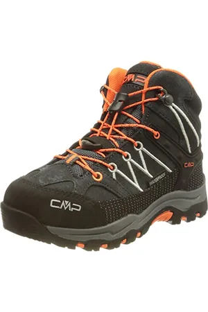 CMP Kids Rigel Mid Shoe Wp Trekking-Schuhe, Antracite Flash Orange, 34 EU