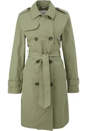 QS by s.Oliver Damen 2141421 Trenchcoat Trenchcoat, grün_7390, 32