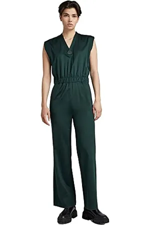 G-Star RAW Damen Wide Leg V-Neck Jumpsuit, , L