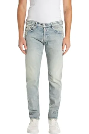 Replay Herren Jeans Grover Straight-Fit Original, Blau , 36W / 34L