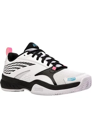 K-Swiss Performance Herren Speedex Padel Tennis Shoe, White/Black/Aquarius, 39.5 EU