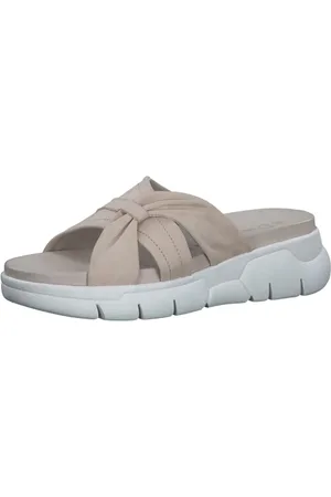 Marco Tozzi Damen Pantolette, Keilabsatz, weiches FEEL ME Fußbett, aus hochwertigem Leder, ideal für Business und Freizeit