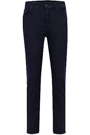 LTB Damen Jeans Freya B - Jeans Damen Slim aus Baumwollmischung Slim Denim Dunkel mit Reißverschluss Hohe Taille - Blau