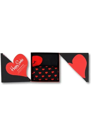 Happy Socks 2-Pack I love You Socken Set, farbenfrohe und fröhliche Socken, Größe 41-46