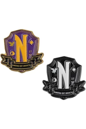 Cinereplicas Cinrepelicas Wednesday - Nevermore Academy Pin - 2.6 * 2.6 * 0.2cm - Offizielle Lizenz