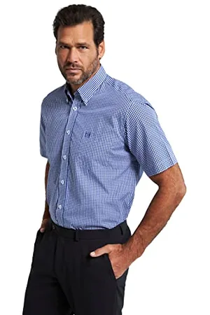 JP 1880 Herren große Größen Übergrößen Menswear L-8XL Hemd, Business, Halbarm, Vichy-Karo, bis 8XL, Comfort Fit 6XL 722860700-6XL
