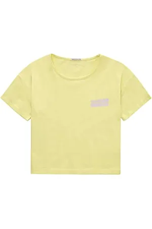 TOM TAILOR Mädchen Kinder T-Shirt mit Print 1035128, Gelb, 140