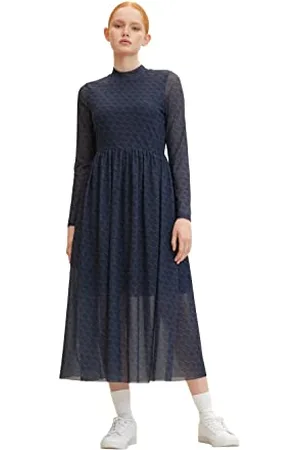 TOM TAILOR Damen Midi-Kleid mit Blumenmuster 1024509, , L