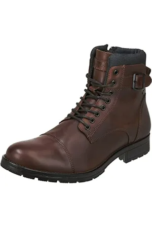 JACK & JONES Herren Jfwalbany Leather Biker Boots, , 41 EU