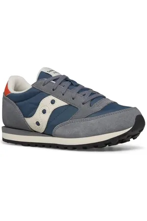Saucony Jazz Original (Little Big Kid) Sneaker, Grau/Blau/Orange, 37 EU
