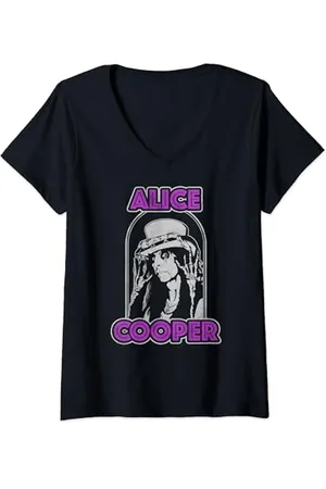 Alice Cooper – Top Hat T-Shirt mit V-Ausschnitt