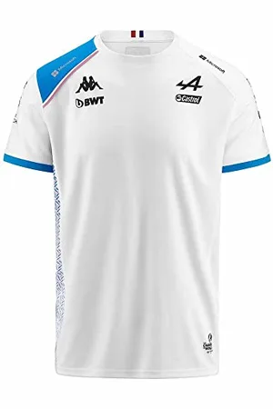 Kappa Herren Abolim Alpine F1 Tshirt, Weiß/Blau, XXXL
