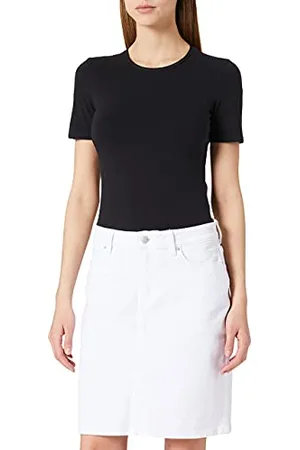 Tommy Hilfiger Damen Rome HW CLR Short Skirt Rock, White, 32