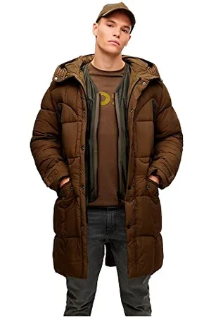 HUGO BOSS Herren Oktrika-D Wasserabweisender Parka mit Ellbogen-Patches 52