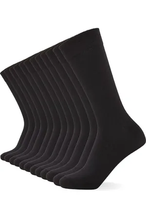 FM London Super weiche lange Unisex-Socken, 12er-Pack, geruchshemmend, vorgeschrumpft, elastischer Stretch