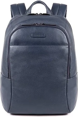 Piquadro Modus Special Rucksack aus Leder, Blau